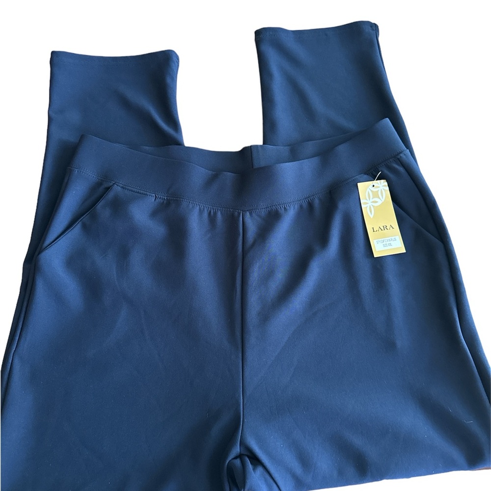 Pull-on Navy Knit Pants